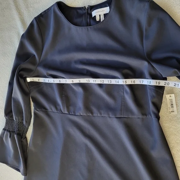 Lark & Ro Womens Size 16 Blue Dress Long Bell Sleeves NWT - Picture 3 of 7